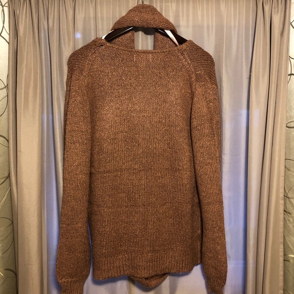 Rust Drape Front Cardigan - Picture 4 of 4